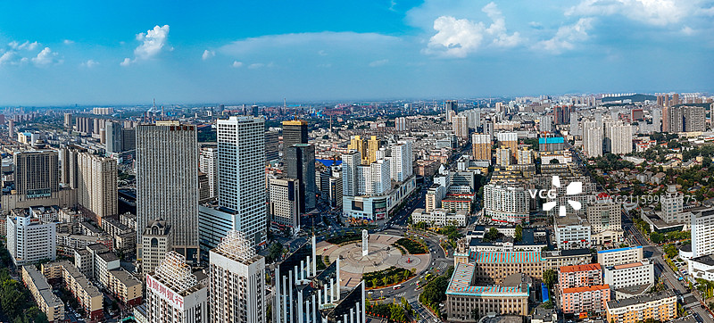 鞍山市 铁东区 胜利广场 玉佛山 人民公园 航拍图片素材
