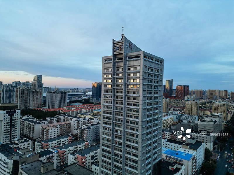 哈尔滨市 南岗区 龙塔 会展中心 体育场 航拍 地标图片素材