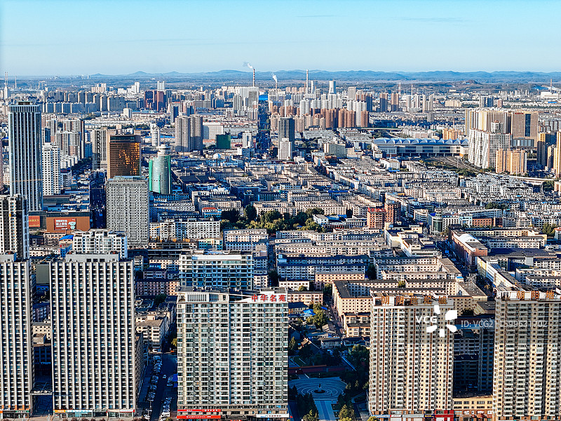 吉林市 丰满区 江南公园 松花江 江城广场 航拍图片素材