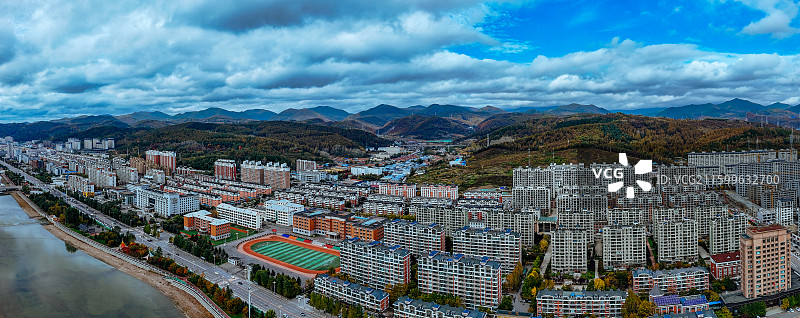白山市 浑江区 北山公园 北安大街 浑江图片素材