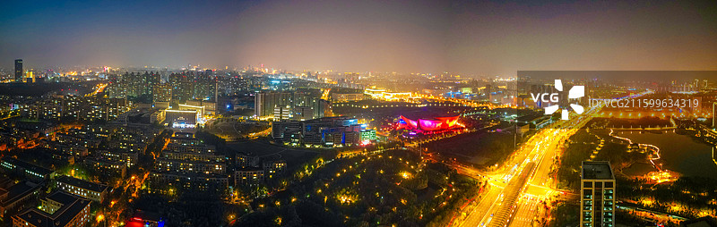 长春市 南关区 友谊公园 美术馆 航拍 地标图片素材