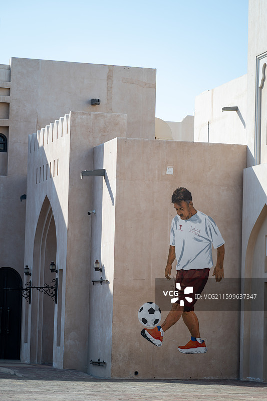 卡塔尔首都多哈晨曦图片素材