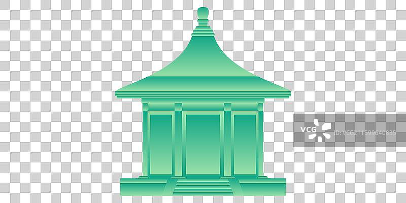 先农坛神仓明清两代皇家祭祀北京古代建筑博物馆中轴线世界遗产名录城市旅游地标新国风扁平简约渐变矢量图图片素材