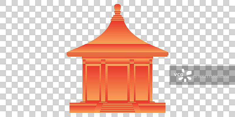 先农坛神仓明清两代皇家祭祀北京古代建筑博物馆中轴线世界遗产名录城市旅游地标新国风扁平简约渐变矢量图图片素材