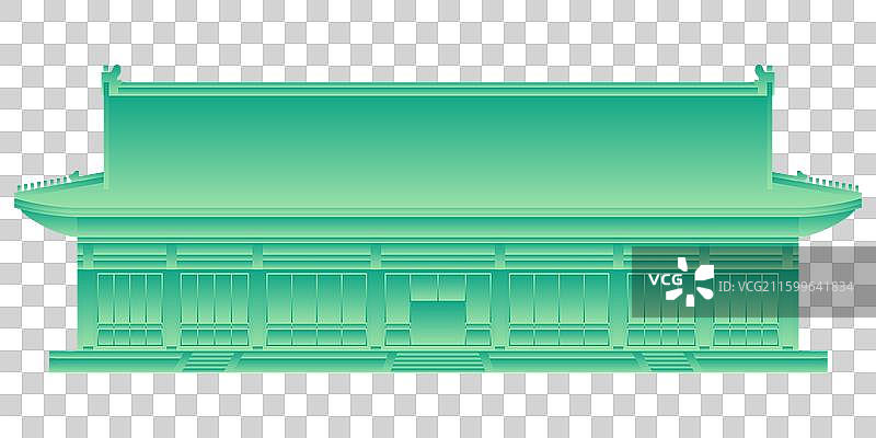 先农坛太岁殿明清两代皇家祭祀北京古代建筑博物馆中轴线世界遗产名录城市旅游地标新国风扁平简约渐变矢量图图片素材