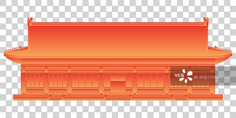 先农坛太岁殿明清两代皇家祭祀北京古代建筑博物馆中轴线世界遗产名录城市旅游地标新国风扁平简约渐变矢量图图片素材