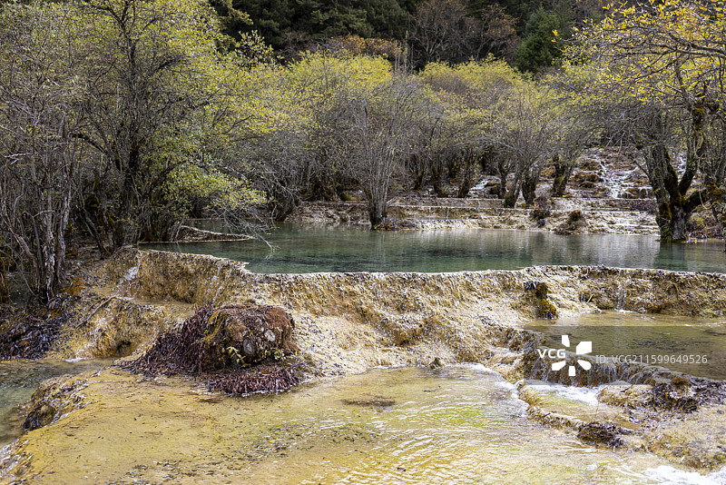 四川阿坝黄龙景区美景图片素材