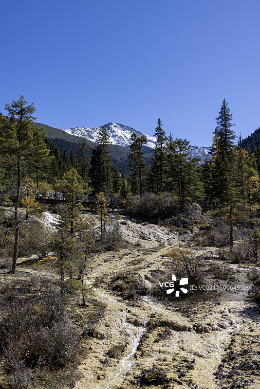 四川阿坝黄龙景区美景图片素材