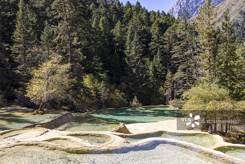 四川阿坝黄龙景区美景图片素材