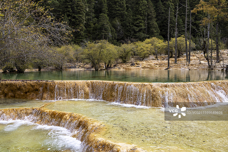 四川阿坝黄龙景区美景图片素材