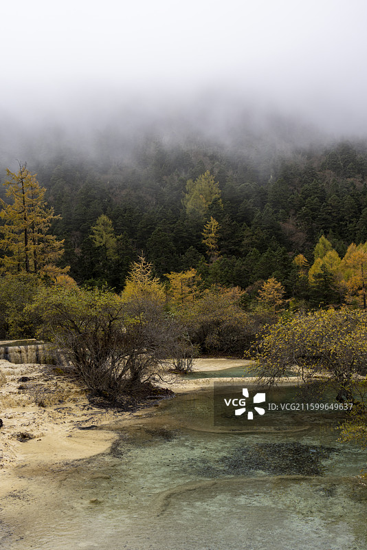 四川阿坝黄龙景区美景图片素材