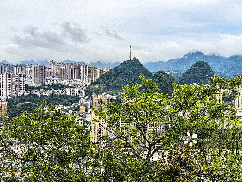 贵州六盘水市中国凉都六盘水城市风光图片素材