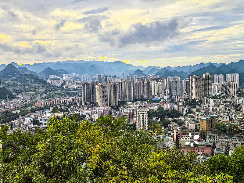 贵州六盘水市中国凉都六盘水城市风光图片素材