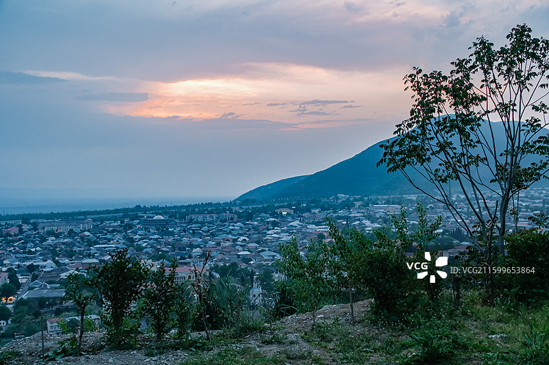 阿塞拜疆舍基小镇风光图片素材