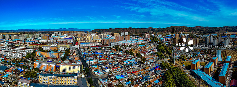 依兰县 依兰镇 通江路 东山公园 航拍图片素材