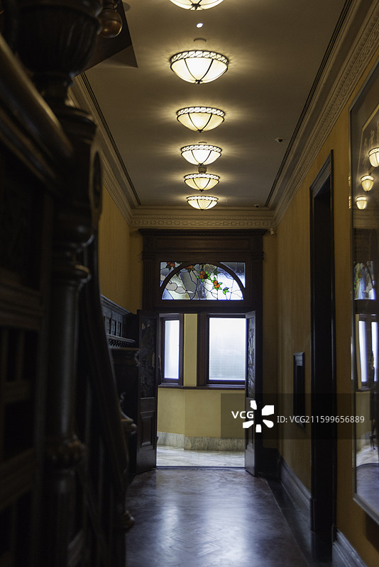 上海荣宅prada奢侈品老洋房修复老上海历史建筑图片素材