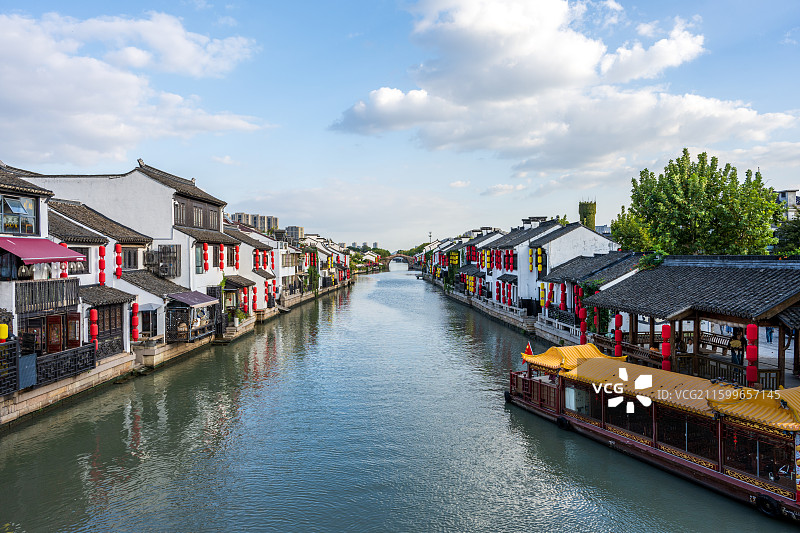 无锡古运河畔清名桥历史文化街区风貌图片素材