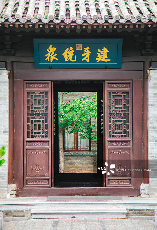 山西太原晋商博物院三堂老建筑外观图片素材