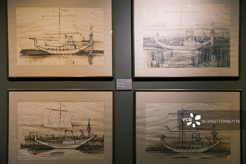 埃及亚历山大图书馆展品图片素材