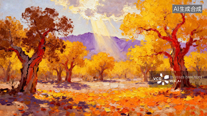 【AI数字艺术】胡杨林图片素材