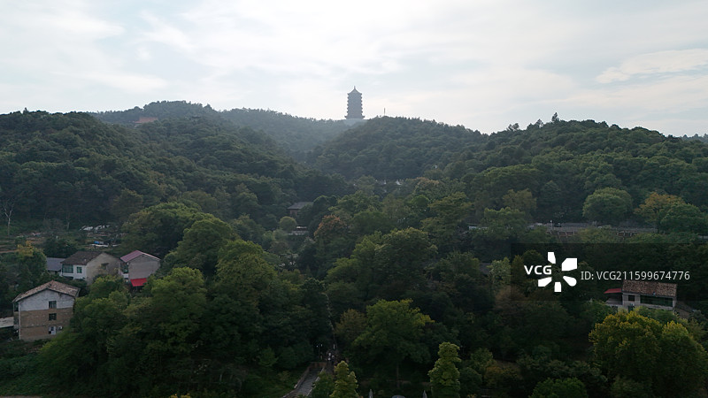 醴陵城市景观，渌江桥，渌江书院，醴陵门航拍图片素材