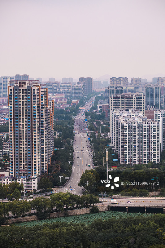 俯瞰城市街道图片素材