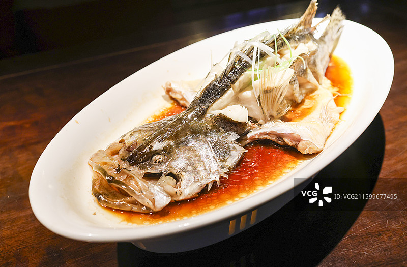 家焖鳌花笋衣和清蒸鳌花鱼鳜鱼图片素材