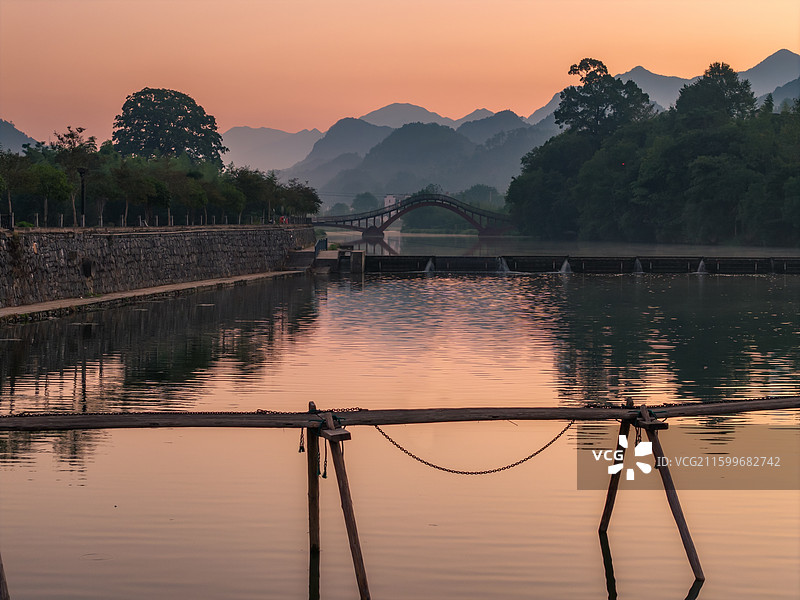 安徽宣城风景航拍图片素材