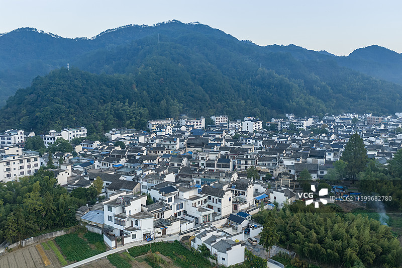 安徽宣城风景航拍图片素材