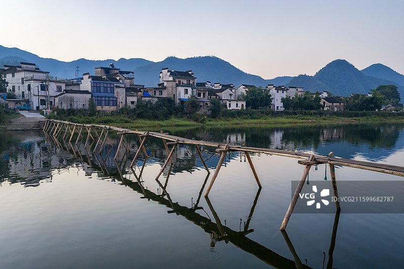 安徽宣城风景航拍图片素材