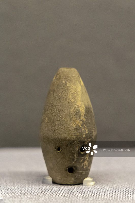 天津博物馆：陶埙（晚商，1988年安阳刘家庄北地M121出土，中国社会科学院考古研究所藏）图片素材