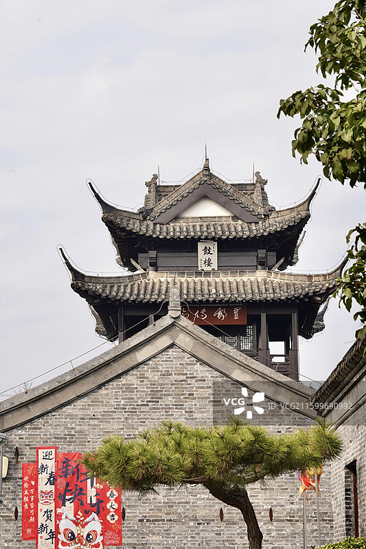 扬州高邮盂城驿鼓楼图片素材