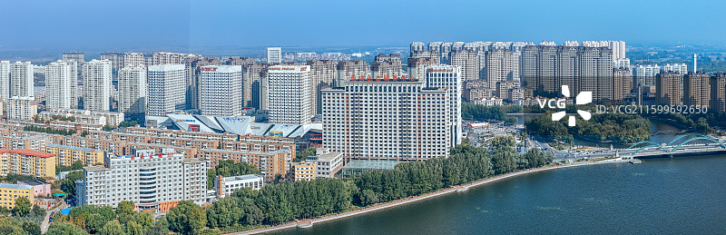 齐齐哈尔 龙沙区 龙沙公园 和平广场 劳动湖 航拍图片素材