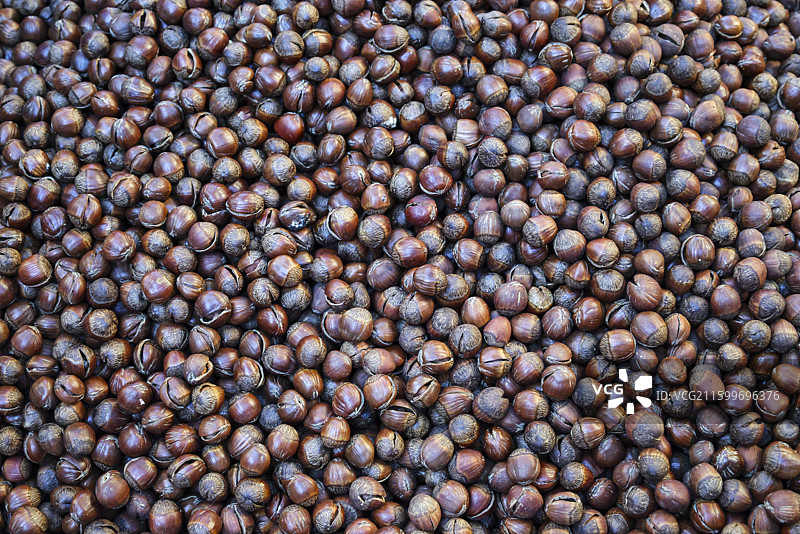 东北早市上的干果开心果板栗栗子杏仁核桃等组图图片素材