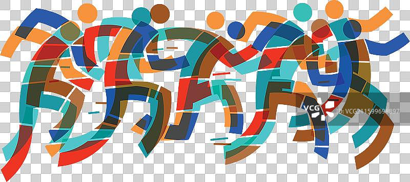 跑步比赛马拉松慢跑图片素材