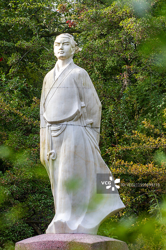 四川省绵阳市江油市李白纪念馆李白雕像图片素材