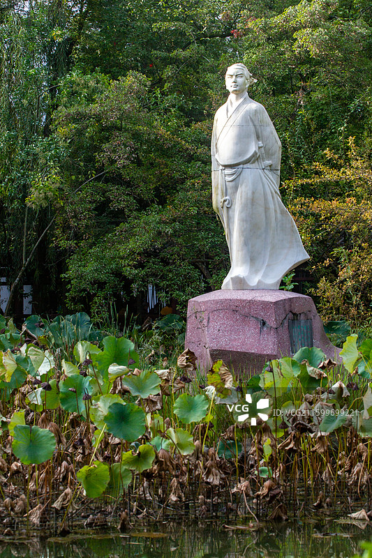四川省绵阳市江油市李白纪念馆李白雕像图片素材