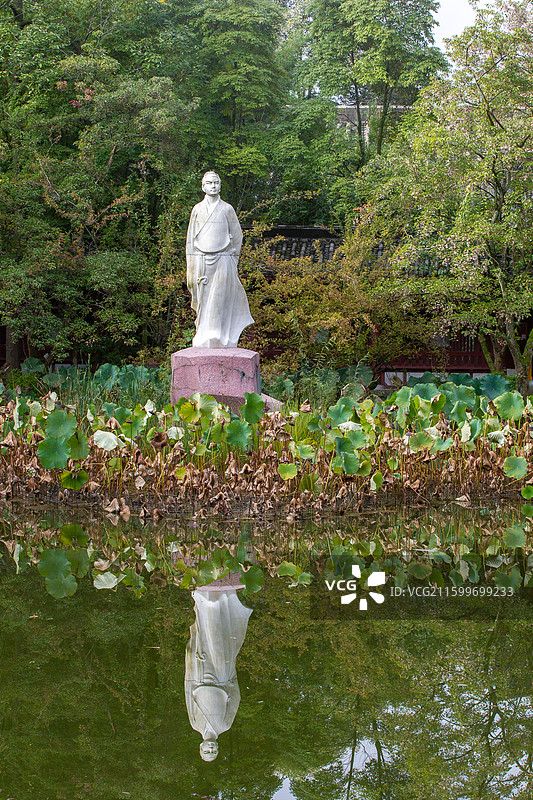 四川省绵阳市江油市李白纪念馆李白雕像图片素材