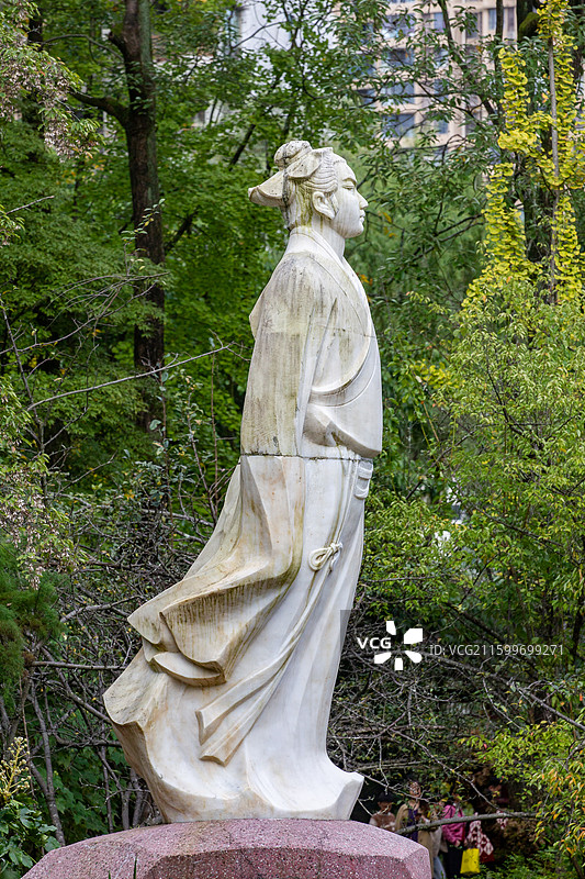 四川省绵阳市江油市李白纪念馆李白雕像图片素材