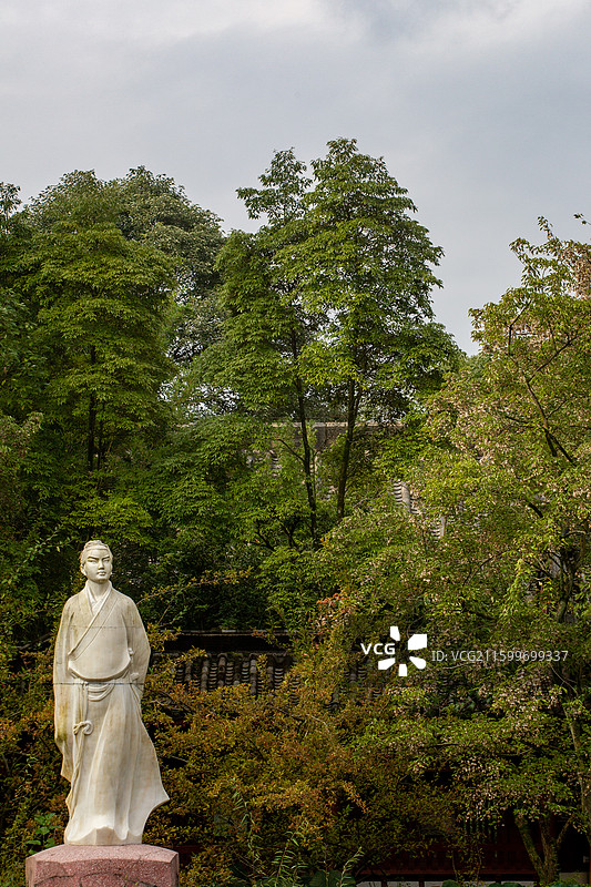 四川省绵阳市江油市李白纪念馆李白雕像图片素材