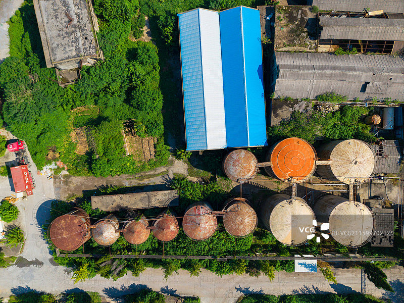 安徽省芜湖市鸠江区，白茆镇，城镇航拍风光照！图片素材