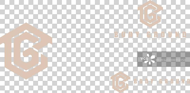 金色六边形抽象字母 BG 或 GB 背景图片素材