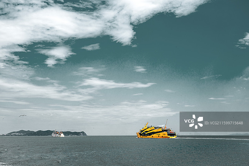 蓬莱蓬长码头图片素材