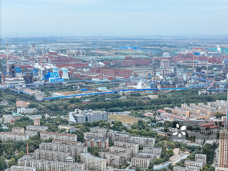 鞍山市 铁东区 胜利广场 玉佛山 人民公园 航拍 地标图片素材