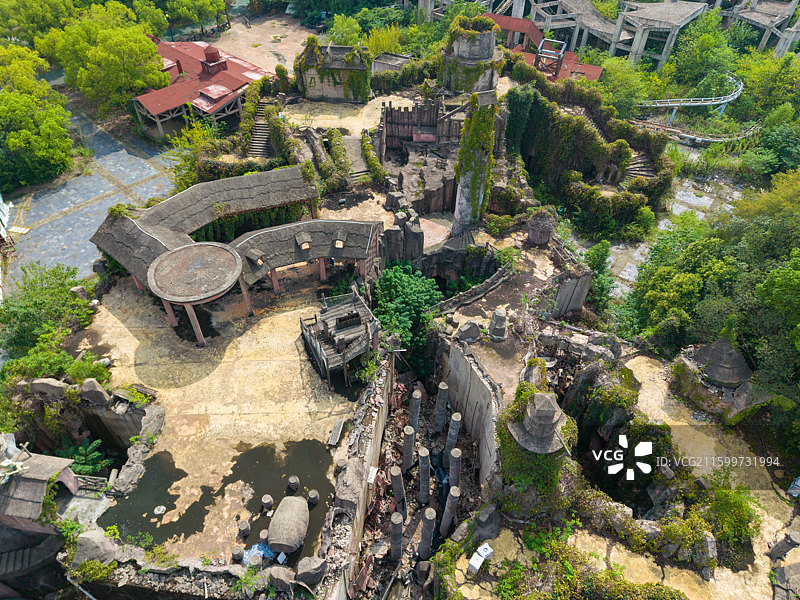 芜湖，方特欢乐世界，废弃游乐园！图片素材