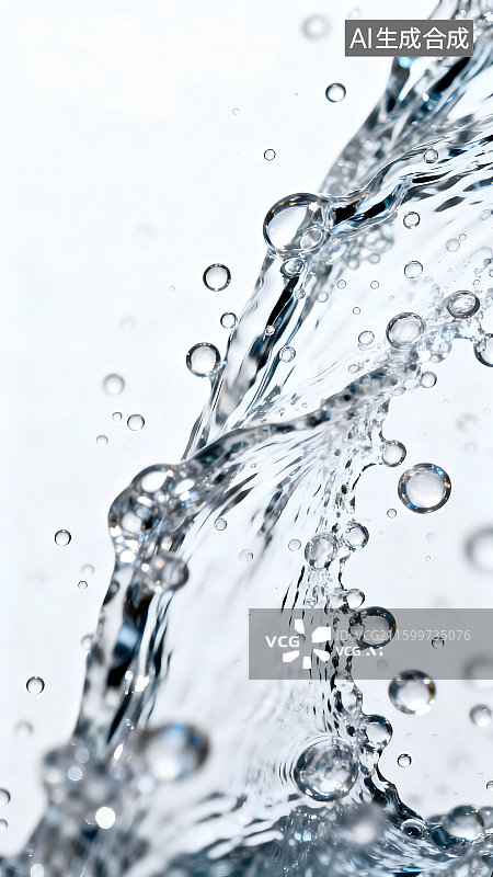 【AI数字艺术】高端商务水面液体风格背景壁纸图片素材