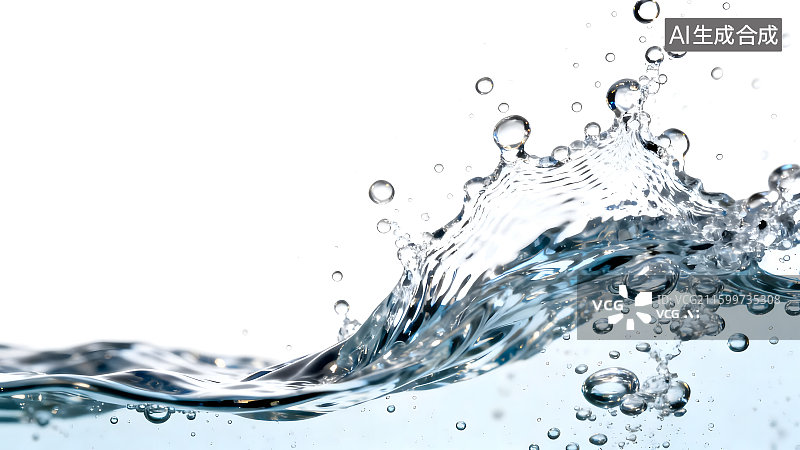 【AI数字艺术】高端商务水面液体风格背景壁纸图片素材