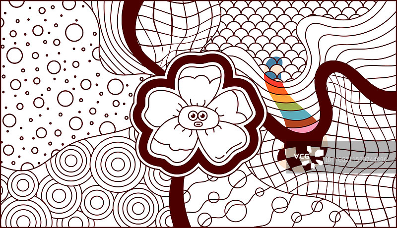 抽象的嬉皮风格装饰图片素材