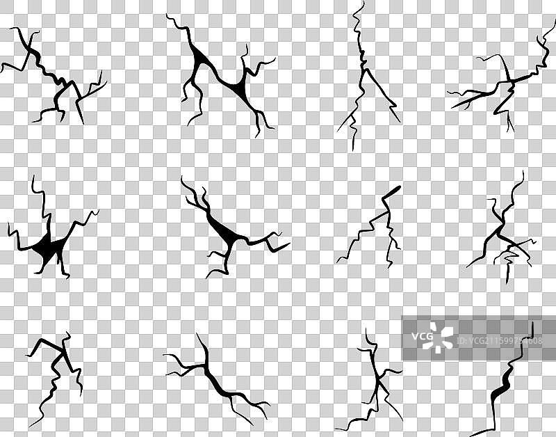 手绘裂纹蛋碎玻璃墙图片素材