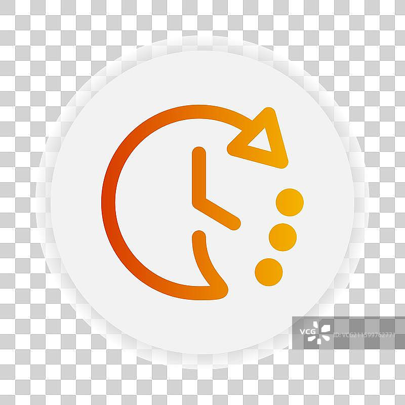渐变色的24小时轮廓图标图片素材